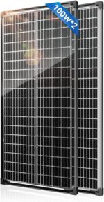 Panel solar, 2 X 100W, BIFACIALES, Monocristalino